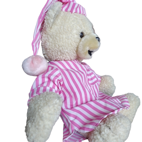 Peek A Boo Pajama Bear in Pink and White - Picture 5 of 7